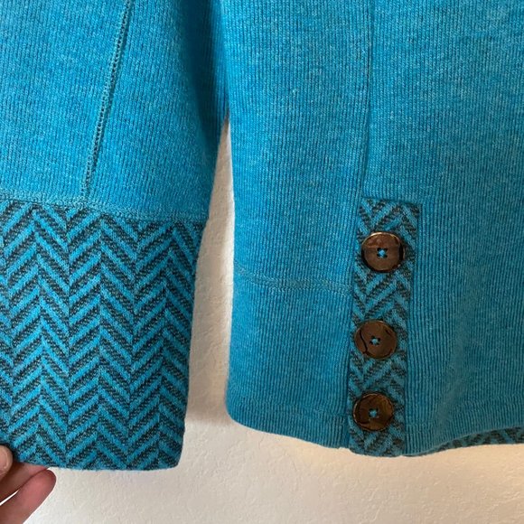 Prana Blue Sweater Women Large - Picture 4 of 11